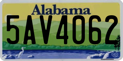 AL license plate 5AV4062