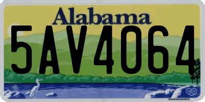 AL license plate 5AV4064