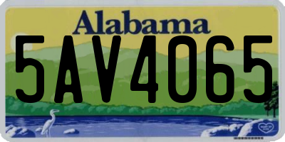 AL license plate 5AV4065