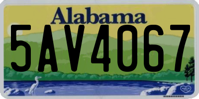AL license plate 5AV4067