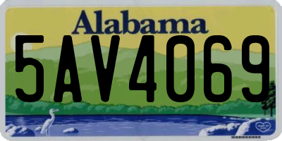 AL license plate 5AV4069