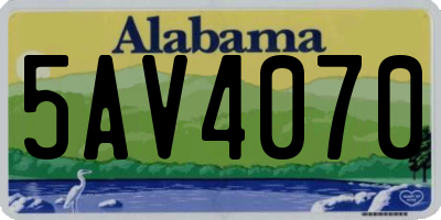 AL license plate 5AV4070