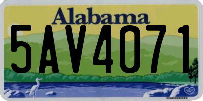 AL license plate 5AV4071