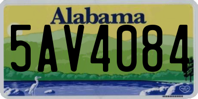 AL license plate 5AV4084