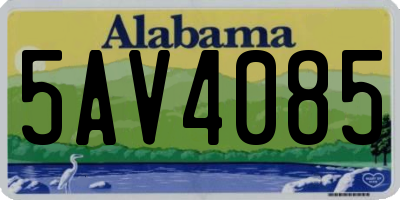 AL license plate 5AV4085