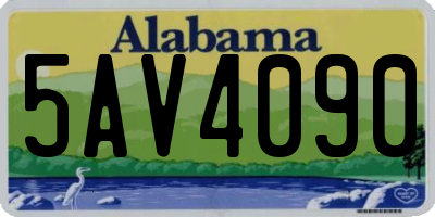 AL license plate 5AV4090