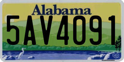 AL license plate 5AV4091