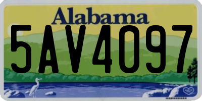 AL license plate 5AV4097