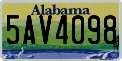 AL license plate 5AV4098