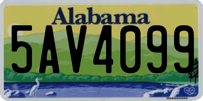 AL license plate 5AV4099