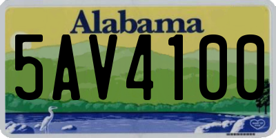 AL license plate 5AV4100