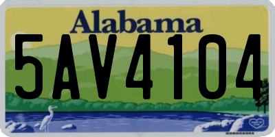 AL license plate 5AV4104