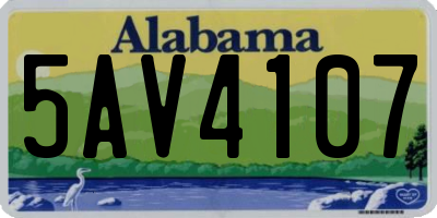 AL license plate 5AV4107