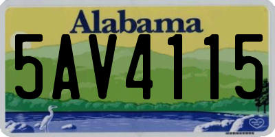 AL license plate 5AV4115