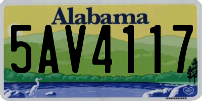 AL license plate 5AV4117
