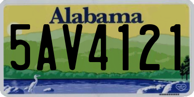 AL license plate 5AV4121