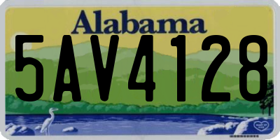 AL license plate 5AV4128