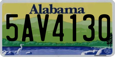 AL license plate 5AV4130