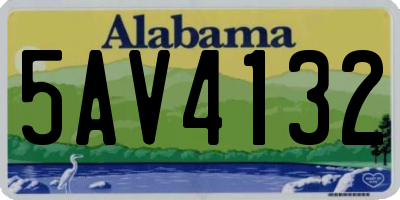AL license plate 5AV4132