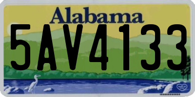 AL license plate 5AV4133