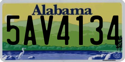 AL license plate 5AV4134