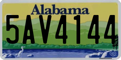 AL license plate 5AV4144