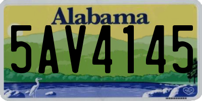 AL license plate 5AV4145