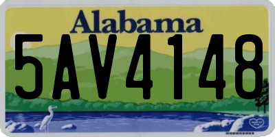 AL license plate 5AV4148