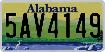 AL license plate 5AV4149