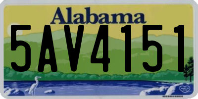 AL license plate 5AV4151