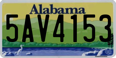 AL license plate 5AV4153