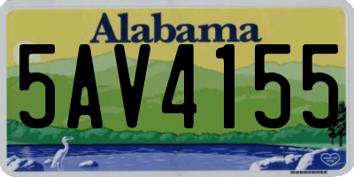AL license plate 5AV4155