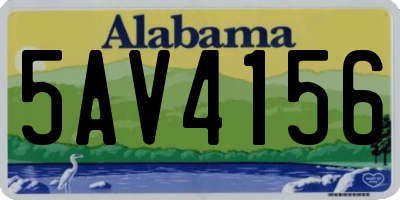 AL license plate 5AV4156
