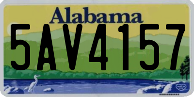 AL license plate 5AV4157