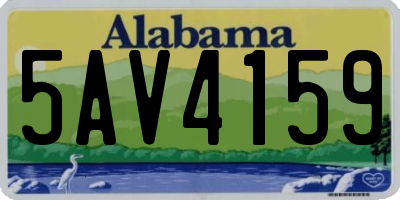AL license plate 5AV4159