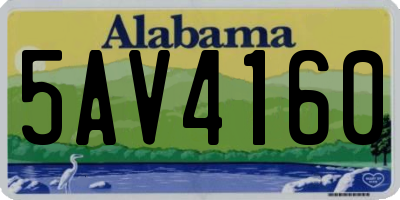 AL license plate 5AV4160
