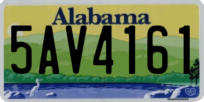 AL license plate 5AV4161