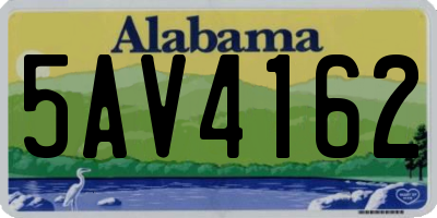 AL license plate 5AV4162