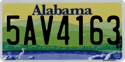 AL license plate 5AV4163