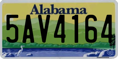 AL license plate 5AV4164