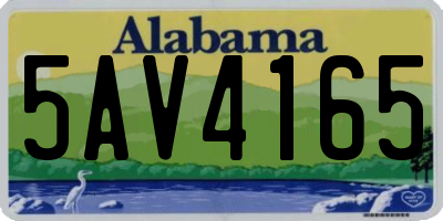 AL license plate 5AV4165