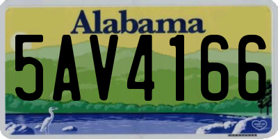 AL license plate 5AV4166