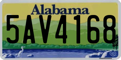 AL license plate 5AV4168