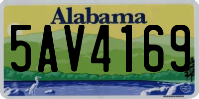 AL license plate 5AV4169