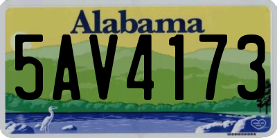 AL license plate 5AV4173
