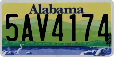 AL license plate 5AV4174