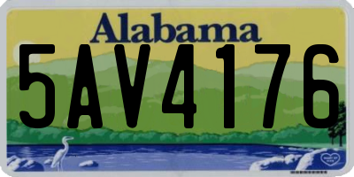 AL license plate 5AV4176