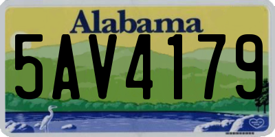 AL license plate 5AV4179