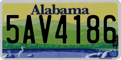 AL license plate 5AV4186