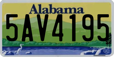 AL license plate 5AV4195